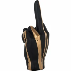 Decoratie Hand Middelvinger kleur Zwart/Goud - Loft24.nl