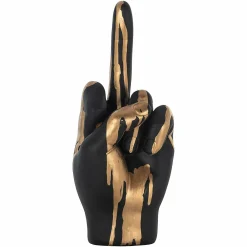 Decoratie Hand Middelvinger kleur Zwart/Goud - Loft24.nl