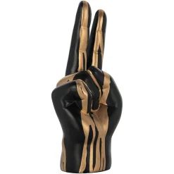 Decoratie Hand Peace kleur Zwart/Goud - Loft24.nl