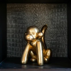 Decoratie Monkey kleur Goud - Loft24.nl