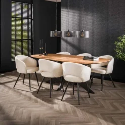 Deens Ovale Eettafel Arhus Solid 215cm - Acaciahout - Loft24.nl