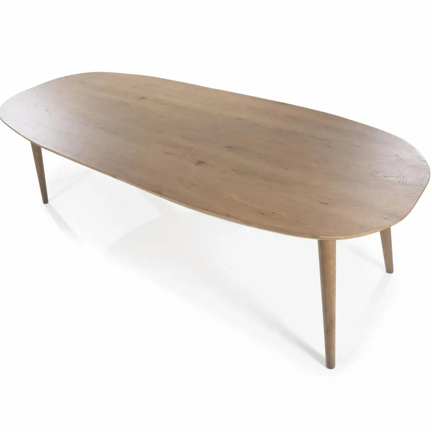 Deens Ovale Eettafel Elijah 300 x 100cm - kleur Bruin - Loft24.nl
