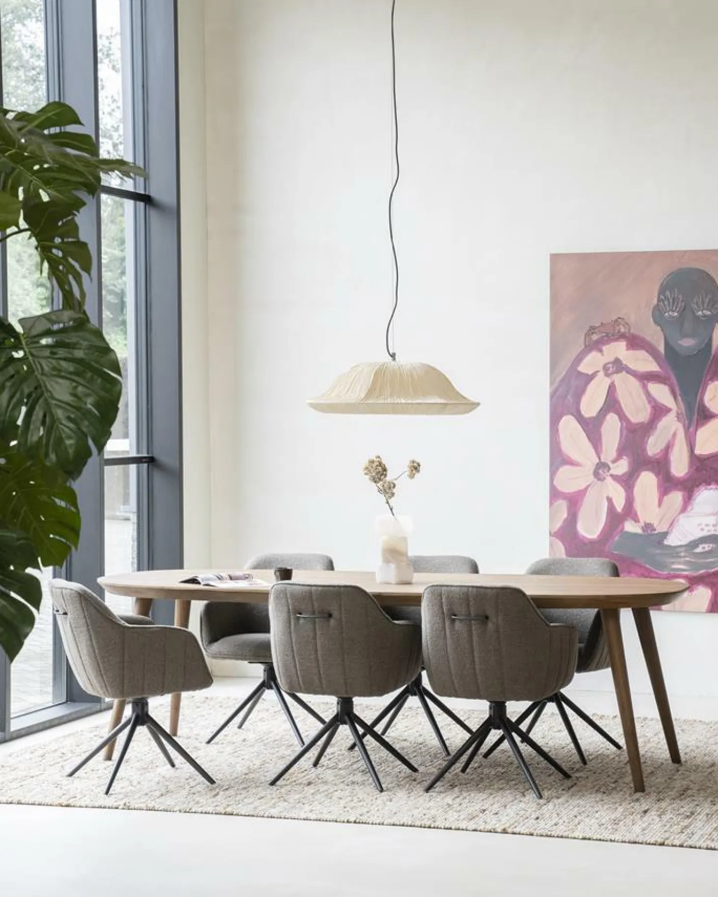 Deens Ovale Eettafel Elijah 300 x 100cm - kleur Bruin - Loft24.nl