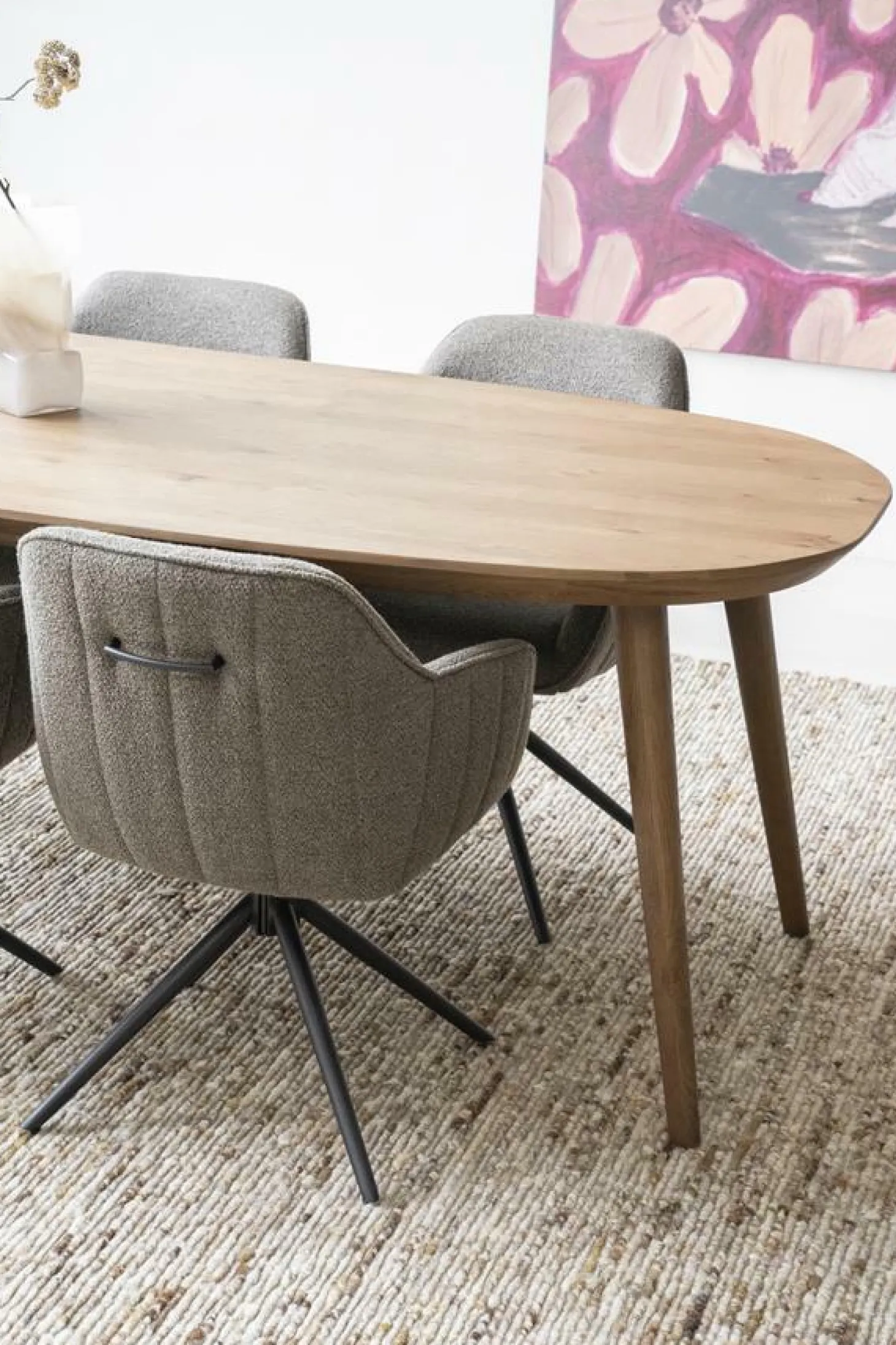 Deens Ovale Eettafel Elijah 300 x 100cm - kleur Bruin - Loft24.nl