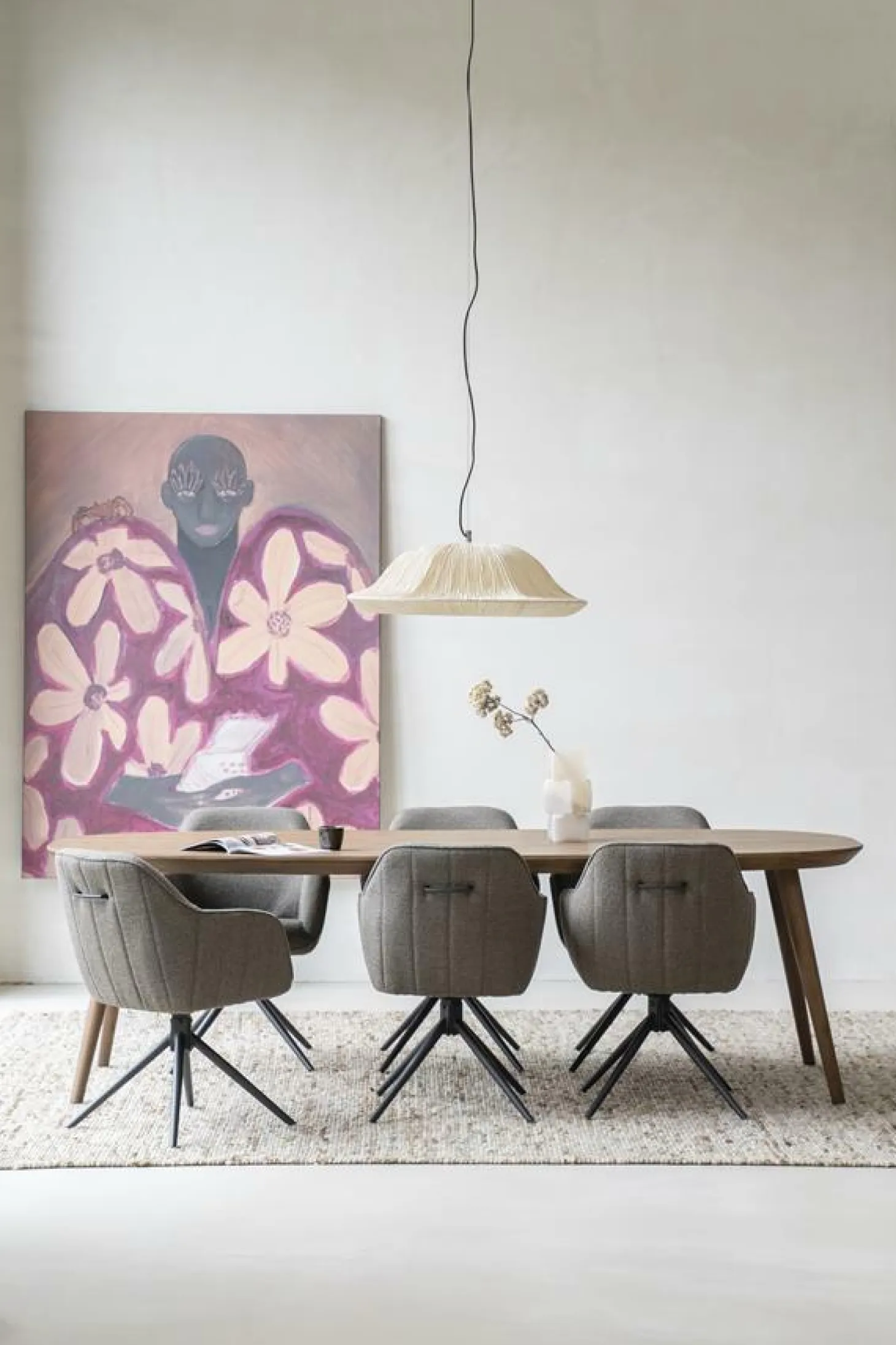 Deens Ovale Eettafel Elijah 260 x 100cm - kleur Bruin - Loft24.nl