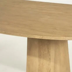 Deens Ovale Eettafel Lune Mangohout 300 x 105 cm - Naturel - Loft24.nl