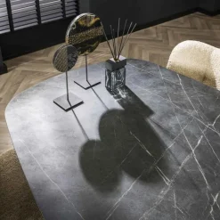 Deens Ovale Eettafel Mousa Keramieklook 180 x 90cm - Loft24.nl