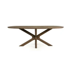 Deens Ovale Eettafel Tycho Mangohout 210 x 110 cm - Lichtbruin - Loft24.nl