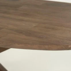 Deens Ovale Eettafel Tycho Mangohout 160 x 110 cm - Lichtbruin - Loft24.nl