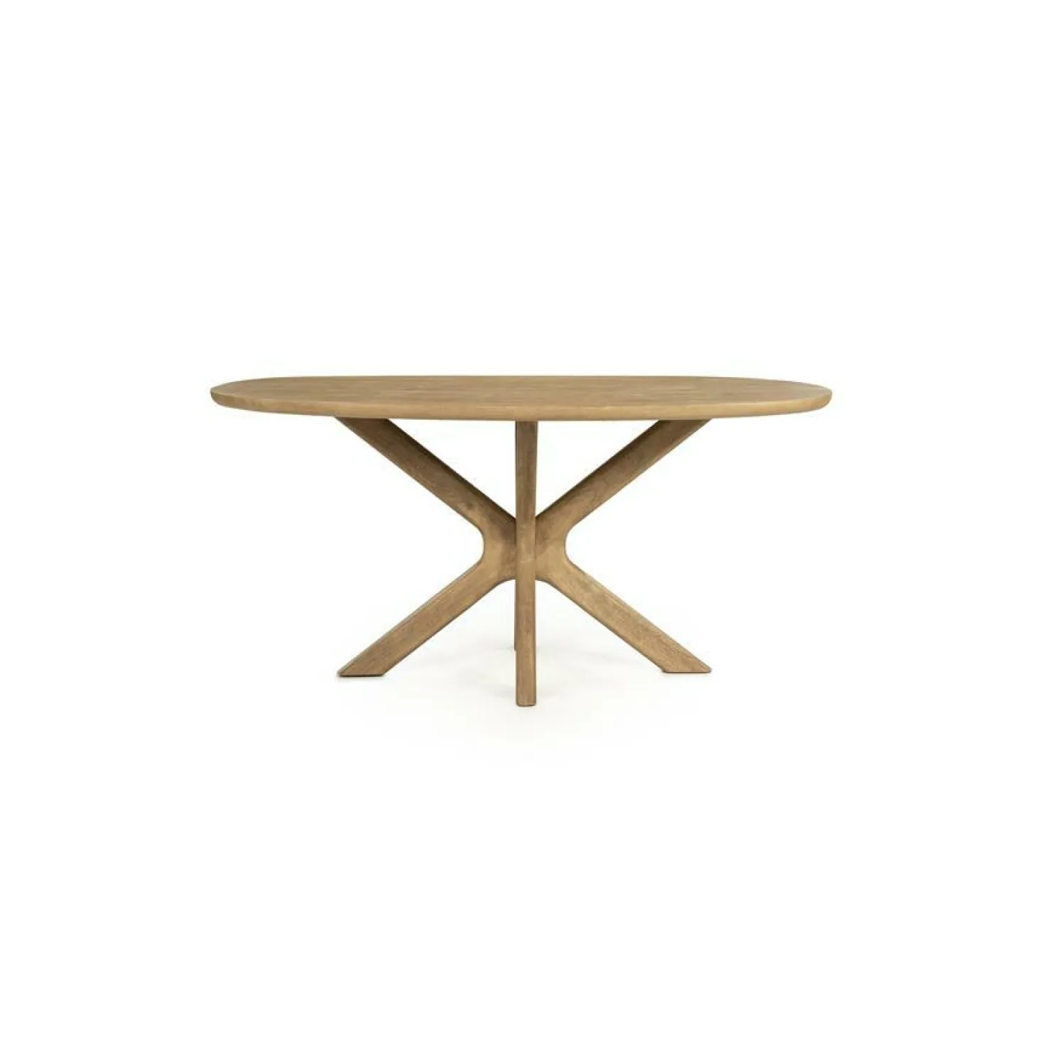 Deens Ovale Eettafel Tycho Mangohout 160 x 110 cm - Naturel - Loft24.nl