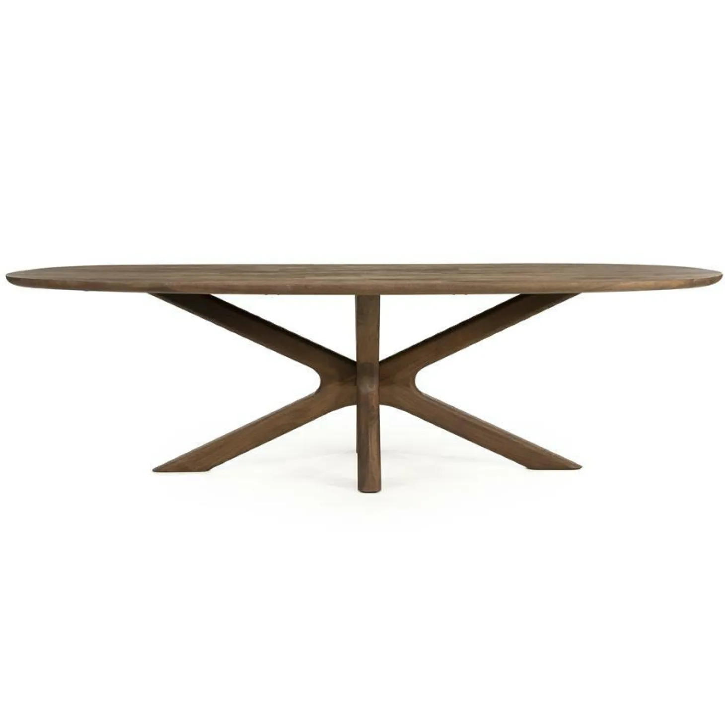 Deens Ovale Eettafel Tycho Mangohout 260 x 110 cm - Lichtbruin - Loft24.nl