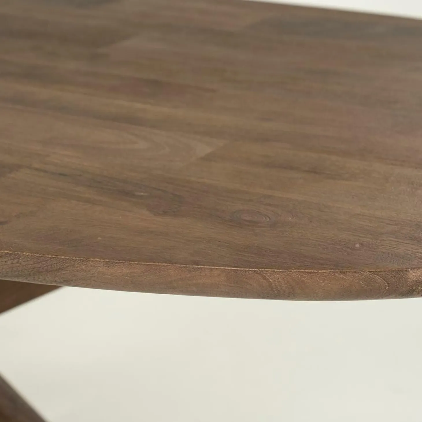 Deens Ovale Eettafel Tycho Mangohout 260 x 110 cm - Lichtbruin - Loft24.nl