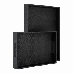 Dienblad Blane Croco Set van 2 stuks - Loft24.nl