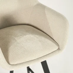 Draaibare Barkruk Bliss - Beige (zithoogte 69cm) - Loft24.nl