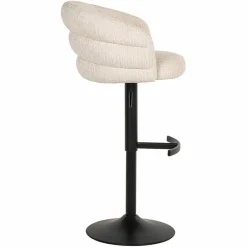 Draaibare Barstoel Nikki Chenille - Beige - Loft24.nl