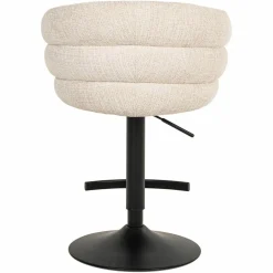 Draaibare Barstoel Nikki Chenille - Beige - Loft24.nl