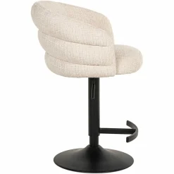 Draaibare Barstoel Nikki Chenille - Beige - Loft24.nl