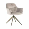 Draaibare Eetkamerstoel Aline Velvet kleur Khaki - Loft24.nl