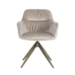 Draaibare Eetkamerstoel Aline Velvet kleur Khaki - Loft24.nl