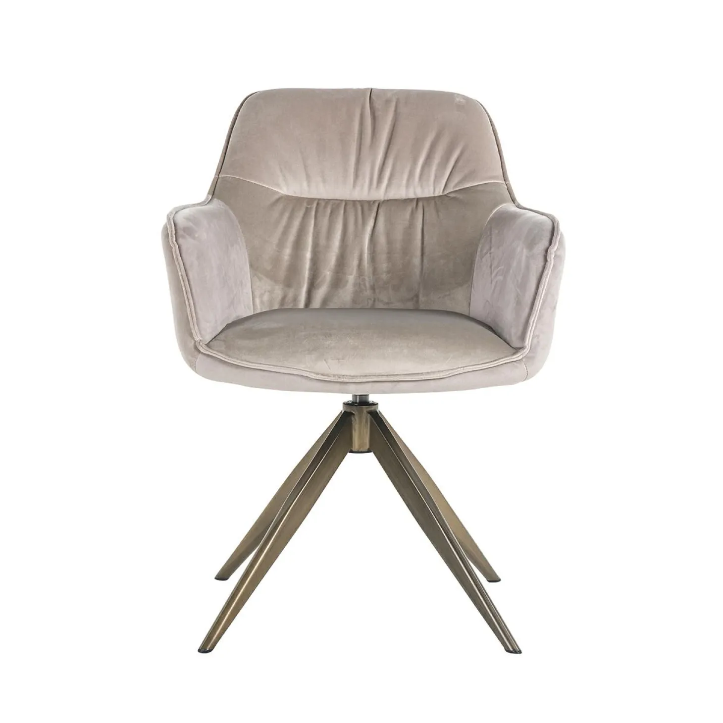 Draaibare Eetkamerstoel Aline Velvet kleur Khaki - Loft24.nl