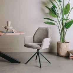 Draaibare Eetkamerstoel Amaro - Beige - Loft24.nl