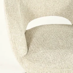 Draaibare Eetkamerstoel Alissa Bouclé - Beige - Loft24.nl