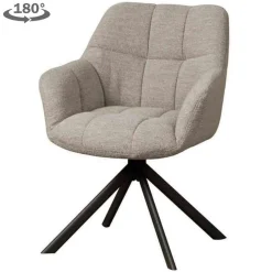 Draaibare Eetkamerstoel Alba - Licht grijs - Loft24.nl