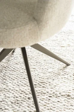 Draaibare Eetkamerstoel Alissa Bouclé - Taupe - Loft24.nl