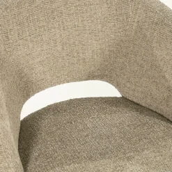 Draaibare Eetkamerstoel Alissa Bouclé - Taupe - Loft24.nl