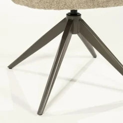 Draaibare Eetkamerstoel Alissa Bouclé - Taupe - Loft24.nl