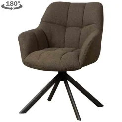 Draaibare Eetkamerstoel Alba - Donkerbruin - Loft24.nl