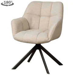 Draaibare Eetkamerstoel Alba - Naturel - Loft24.nl