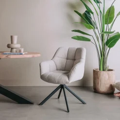 Draaibare Eetkamerstoel Alba - Naturel - Loft24.nl