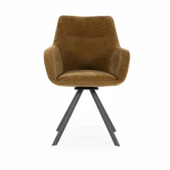 Draaibare Eetkamerstoel Bliss met armleuning- Mosterd - Loft24.nl