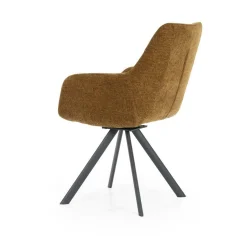 Draaibare Eetkamerstoel Bliss met armleuning- Mosterd - Loft24.nl