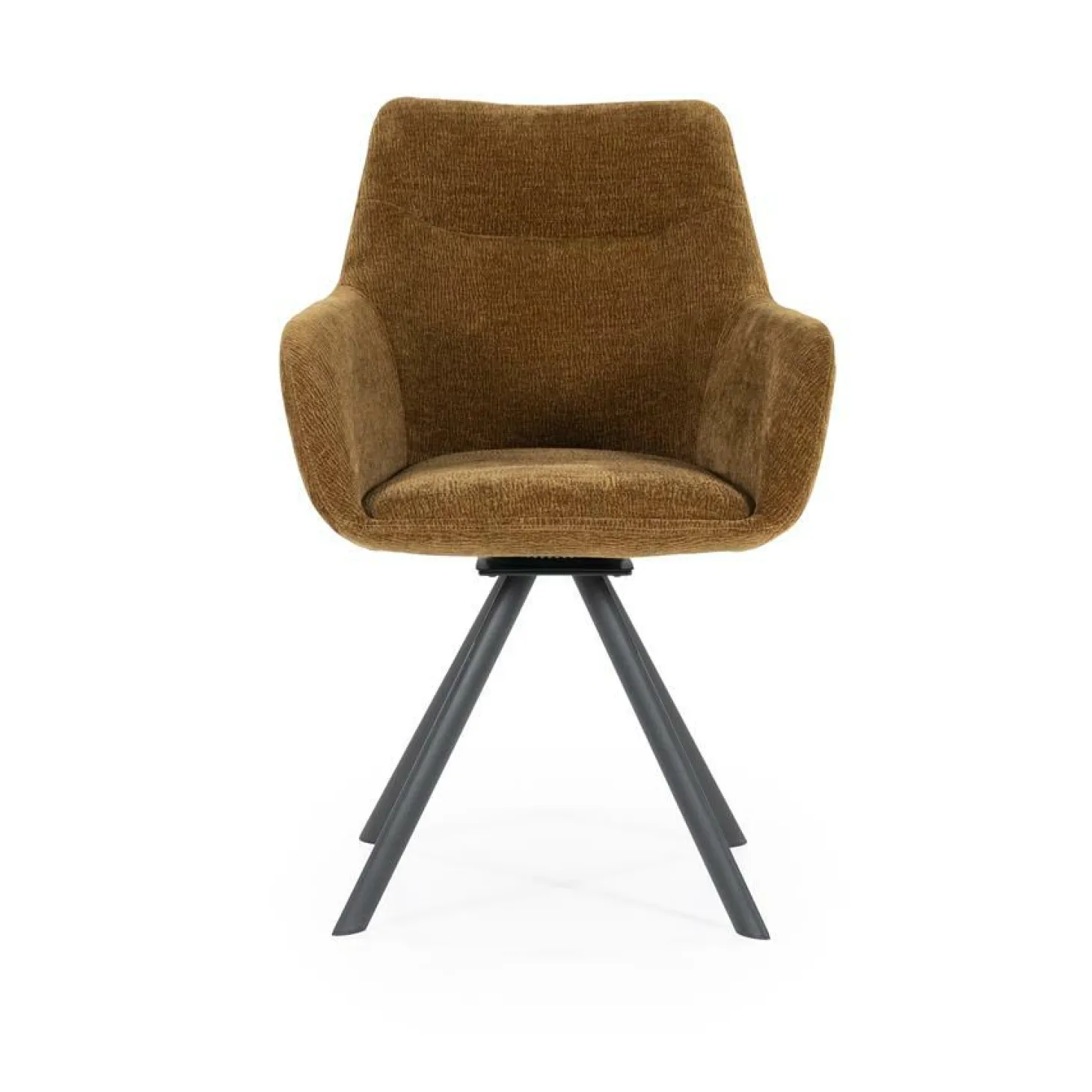 Draaibare Eetkamerstoel Bliss met armleuning- Mosterd - Loft24.nl