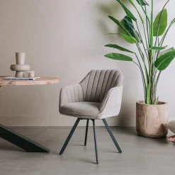 Draaibare Eetkamerstoel Bruno - Beige - Loft24.nl