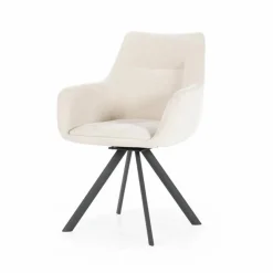 Draaibare Eetkamerstoel Bliss met armleuning- Beige - Loft24.nl