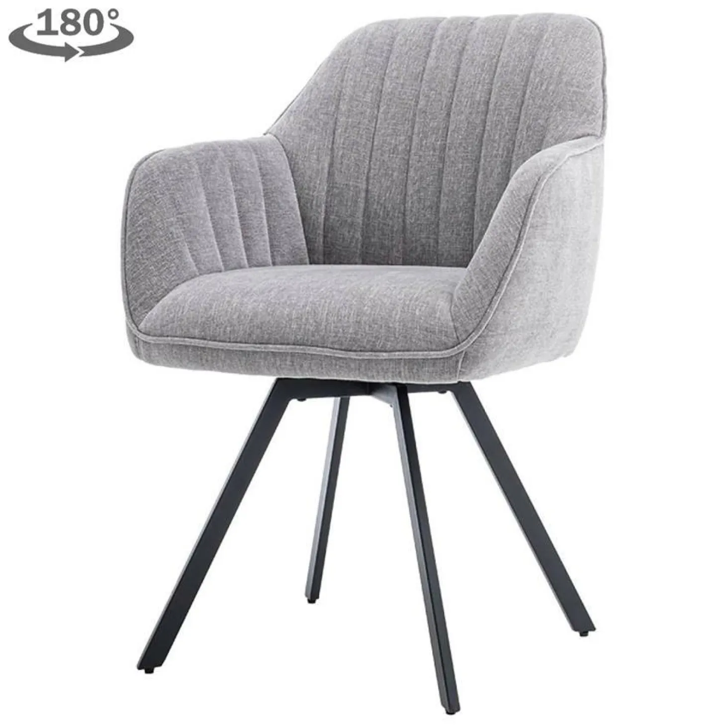 Draaibare Eetkamerstoel Bruno - Blauwgrijs - Loft24.nl