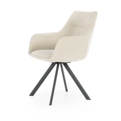 Draaibare Eetkamerstoel Bliss met armleuning- Taupe - Loft24.nl