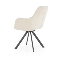 Draaibare Eetkamerstoel Bliss met armleuning- Taupe - Loft24.nl