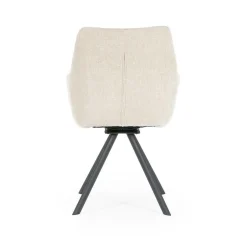 Draaibare Eetkamerstoel Bliss met armleuning- Taupe - Loft24.nl