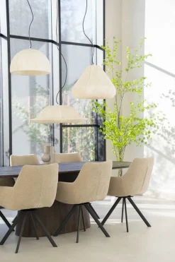 Draaibare Eetkamerstoel Bliss met armleuning- Taupe - Loft24.nl