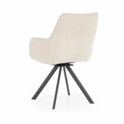 Draaibare Eetkamerstoel Bliss met armleuning- Taupe - Loft24.nl