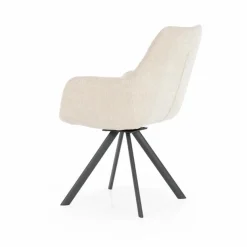 Draaibare Eetkamerstoel Bliss met armleuning- Taupe - Loft24.nl