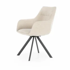 Draaibare Eetkamerstoel Bliss met armleuning- Taupe - Loft24.nl