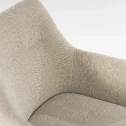 Draaibare Eetkamerstoel Bliss met armleuning- Taupe - Loft24.nl