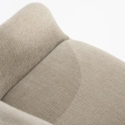 Draaibare Eetkamerstoel Bliss met armleuning- Taupe - Loft24.nl