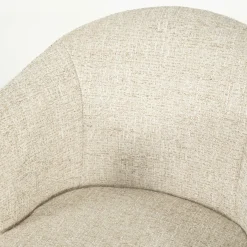 Draaibare Eetkamerstoel Connor Eiken onderstel kleur Beige - Loft24.nl