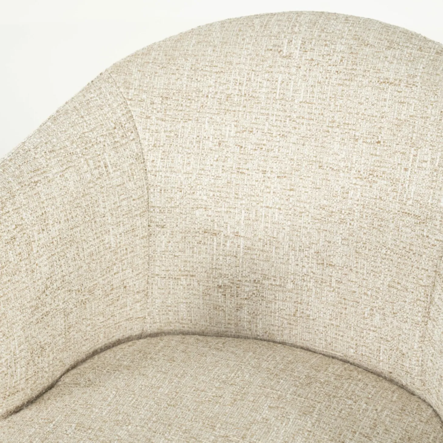 Draaibare Eetkamerstoel Connor Eiken onderstel kleur Beige - Loft24.nl